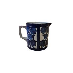 Vintage Royal Copenhagen Pitcher Grethe Helland Hansen Danish Modern Blue White